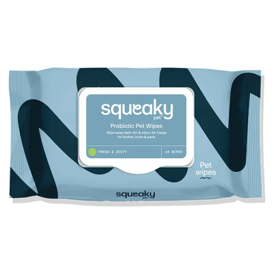 Squeaky Pet Probiotic Pet Wipes Fresh & Zesty 60 Wipes