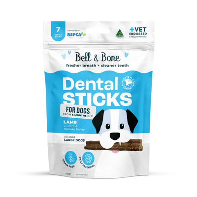 Bell & Bone Dog Dental Sticks Lamb Mint & Manuka Honey Large