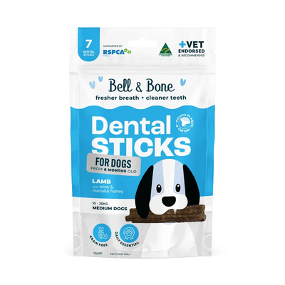 Bell & Bone Dog Dental Sticks Lamb Mint & Manuka Honey Medium Bell & Bone
