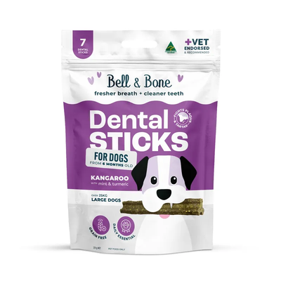 Bell & Bone Dog Dental Sticks Roo Mint & Turmeric Large