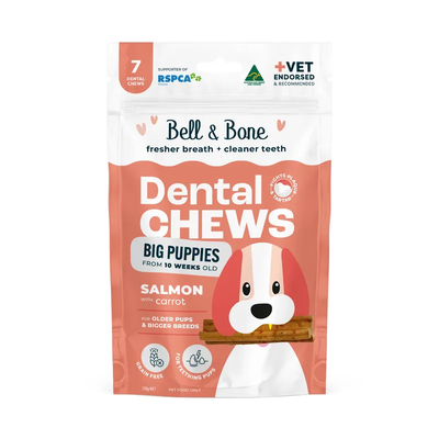 Bell & Bone Puppy Dental Chews Salmon & Carrot Large