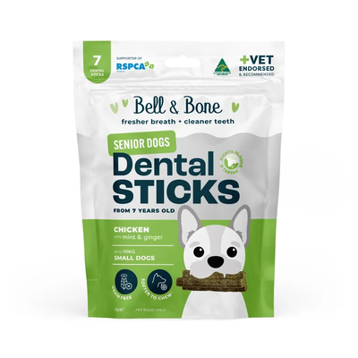 Bell & Bone Senior Dental Sticks Chicken Mint Ginger Small