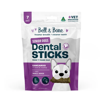 Bell & Bone Senior Dental Sticks Roo Mint Rosehip Small Bell & Bone