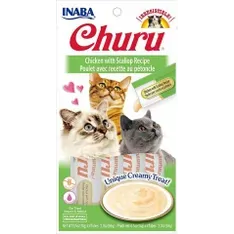 Inaba Cat Churu Puree Chicken With Scallop 56G 6Pk (Om6)