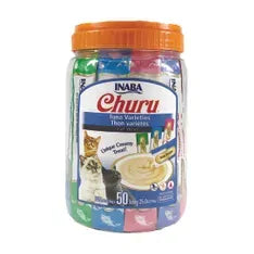 Inaba Cat Churu Puree Tuna Varieties 50Pk Tub