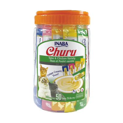 Inaba Cat Churu Puree Tuna Chicken Varieties 50Pk Tub