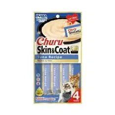 Inaba Cat Churu Puree Skin & Coat Tuna 56G 6Pk (Om6)