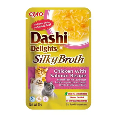 Inaba Dashi Delights Silky Broth Chkn & Salm 40G 6Pk(Om6)