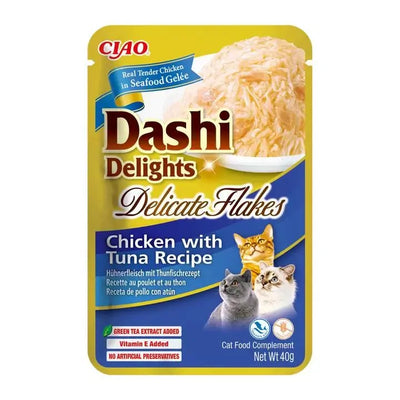 Inaba Dashi Delights Delicate Flakes Chkn Tuna 40G 6Pk(Om6)