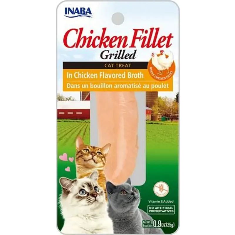 Inaba Cat Grilled Chkn Fillet In Chicken Broth 15G 6Pk (Om6)