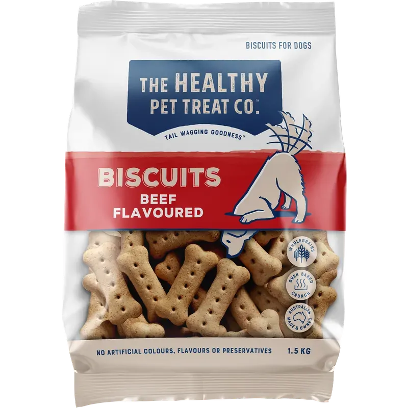 Healthy Pet Treat Co Beef Biscuits 1.5Kg