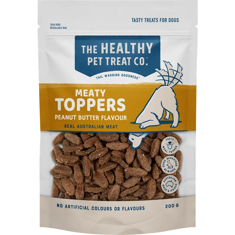 Healthy Pet Treat Co Meaty Toppers Peanut Butter 200G