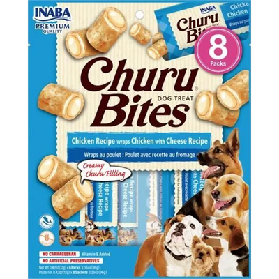 Inaba Dog Churu Bites Chicken Wraps W Cheese 96G 6Pk(Om6)
