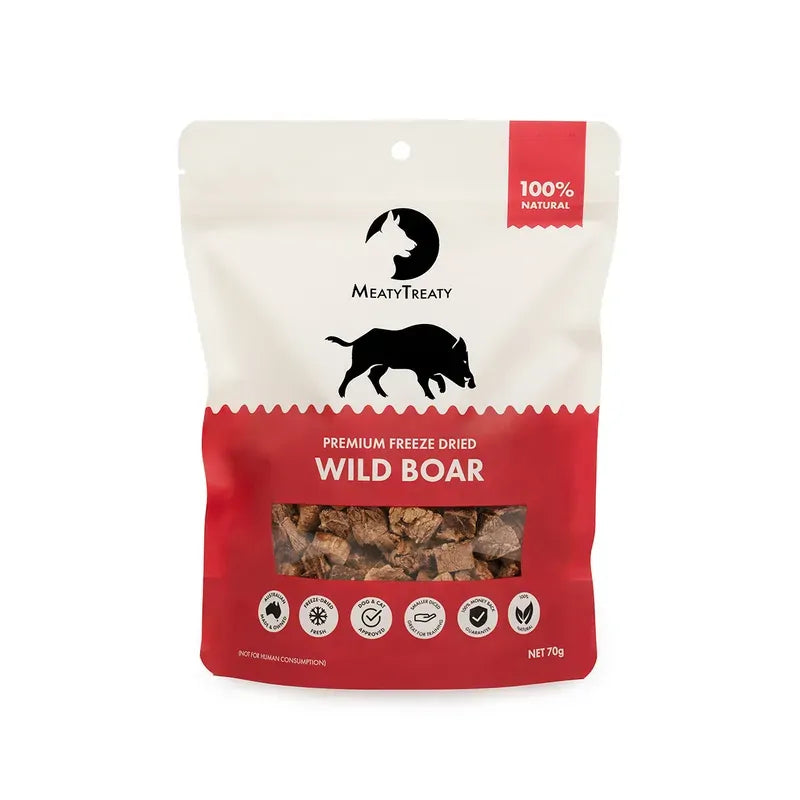 Meaty Treaty Freeze Dried Wild Boar 70G