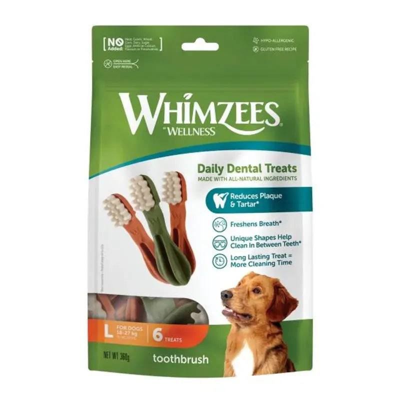 Whimzees Toothbrush Star L Value Bag (6 Pack)