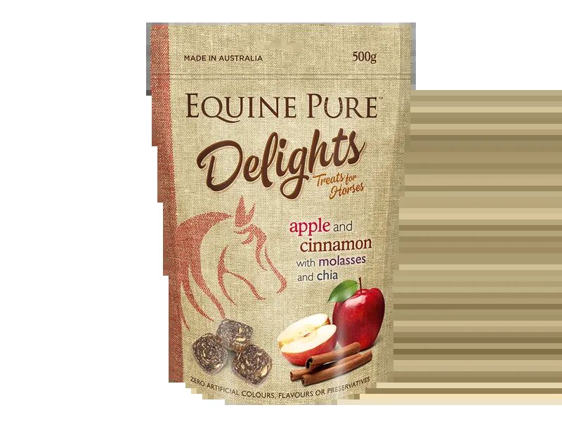 EQUINE PURE DELIGHTS APPLE CINNAMON MOLASSES & CHIA 500G