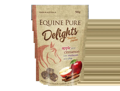 EQUINE PURE DELIGHTS APPLE CINNAMON MOLASSES & CHIA 500G