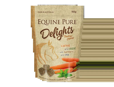 EQUINE PURE DELIGHTS CARROT MINT TURMERIC & CHIA 500G