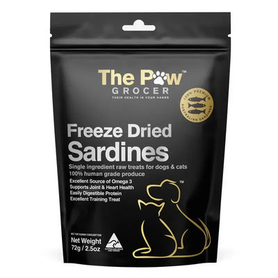 The Paw Grocer Black Label Freeze Dried Sardines 72G The Paw Grocer