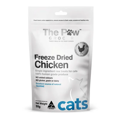 The Paw Grocer White Cat Freeze Dried Chicken Thigh 50G The Paw Grocer