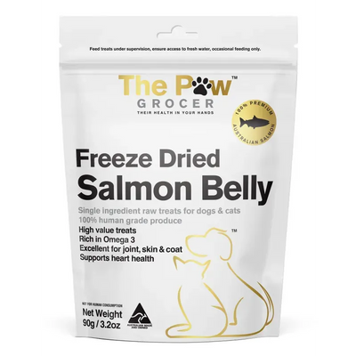 The Paw Grocer White Freeze Dried Salmon Belly Treats 90G