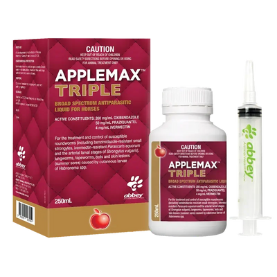 Applemax Triple Broad Spectrum Antiparasitic Liquid 250Ml Abbey Animal Health