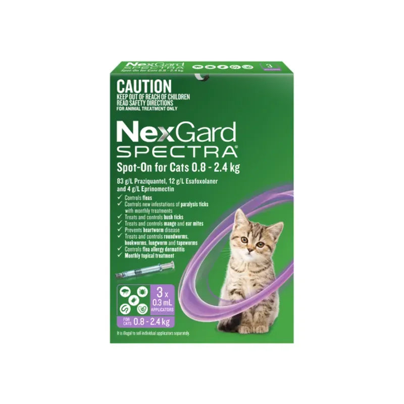 Nexgard Spectra Spot-On For Cats 0.8 - 2.4 Kg 3'S