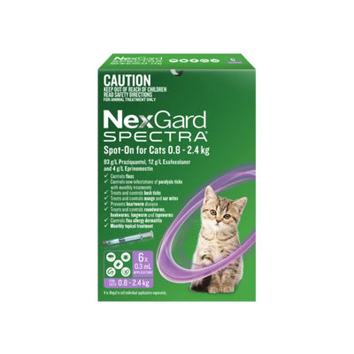 Nexgard Spectra Spot-On For Cats 0.8 - 2.4 Kg 6'S