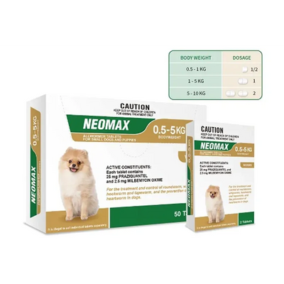 Neomax Allwormer Small Dogs And Puppies 0-5Kg (2 Pack)