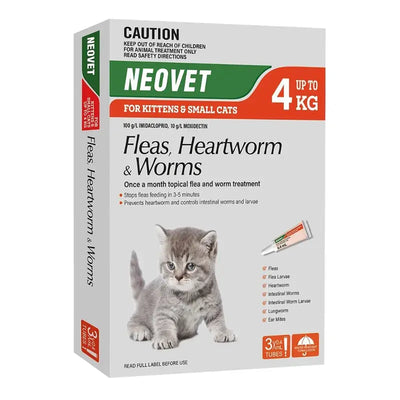 Neovet For Kittens & Small Cats (Up To 4Kg) 3 Pack