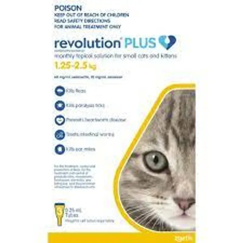 Revolution Cat Plus Kitten 3Pk 1.25-2.5Kg Revolution