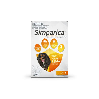 Simparica Small 5.1-10Kg 3S Orange