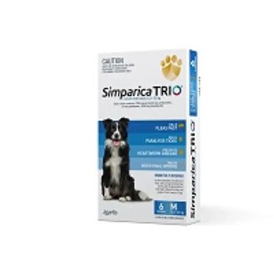 Simparica Trio 10.1-20Kg (Blue) 6 Pack Simparica Trio