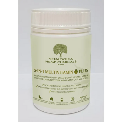 Vetalogica Hemp Clinicals 5In1 Multi Plus Cat Supp 100G Vetalogica