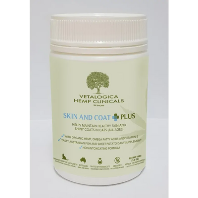 Vetalogica Hemp Clinicals Skin And Coat Plus Cat Supp 100G Vetalogica