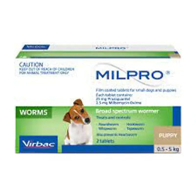 Milpro Small Dogs And Puppies 2 Tabs