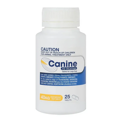 Value Plus Canine All Wormer 40Kg 25S (Yellow)