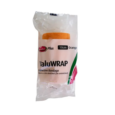 Valuwrap Cohesive Bandage 10Cm Orange Value Plus