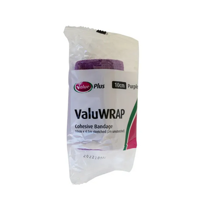 Valuwrap Cohesive Bandage 10Cm Purple Value Plus