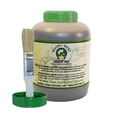 Worlds Best Hoof Oil 500 Ml Jar With Brush Worlds Best