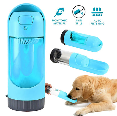 All Fur You Dog Portable Water Bottle Blue All Fur You