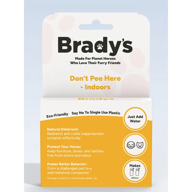 Bradys Dont Pee Here - Indoors Tablets - Makes 500ml Brady's