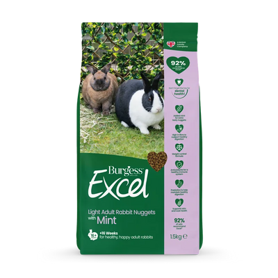 Burgess Excel Light Rabbit Nuggets Mint 1.5Kg