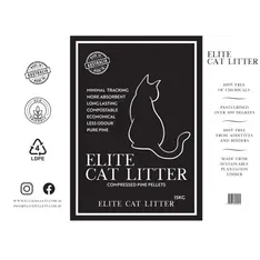 Elite Pelletized Pine Cat Litter 15Kg