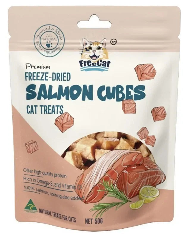 Freecat Freeze Dried Salmon Cubes Cat Treats 50G