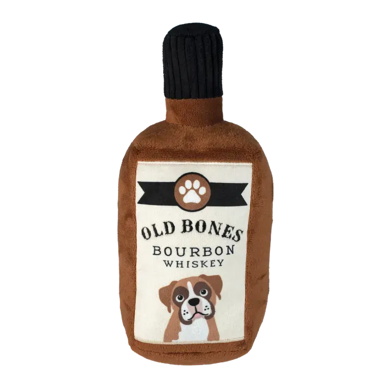 Fringe Studio Old Bones Whiskey Plush Dog Toy