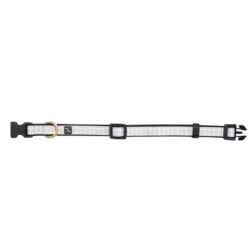 Mog & Bone Neoprene Dog Collar Grey Chk Sml