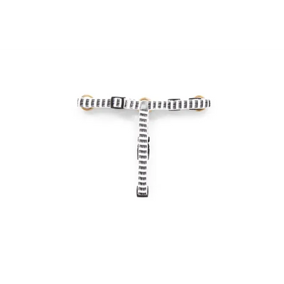 Mog & Bone Hemp No-Pull Harness Blk Whte Mos Sm