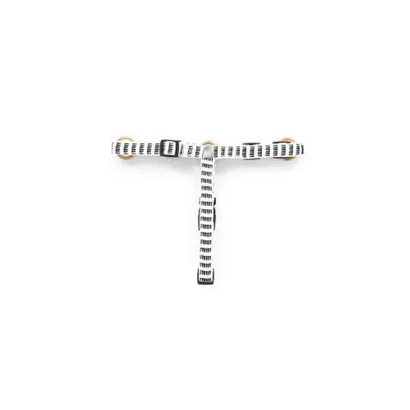 Mog & Bone Hemp No-Pull Harness Blk Whte Mos X-Sm