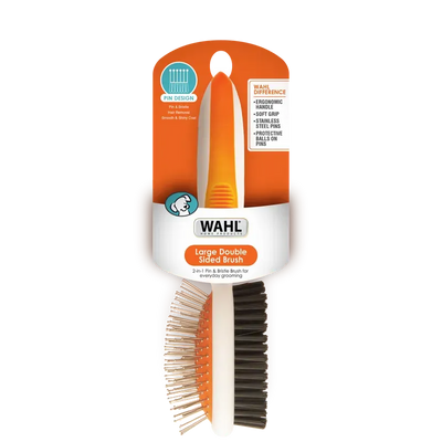 Wahl Orange/White Double Sided Pin/Bristle Brush Large